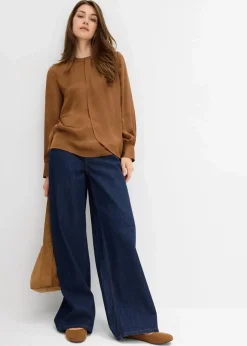 Bluse aus fließendem Satin|bonprix Discount