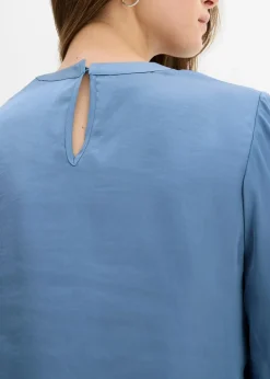 bonprix Bekleidung·Jacken & Mäntel|Blusen & Tuniken|Bluse aus fließendem Satin wellenblau