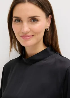 bonprix Bekleidung·Jacken & Mäntel|Blusen & Tuniken|Bluse aus fließendem Satin schwarz
