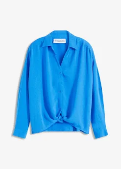 bonprix Bekleidung·Jacken & Mäntel|Blusen & Tuniken|Bluse aus leichtem Crêpe gletscherblau