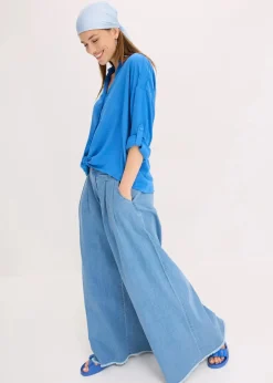 bonprix Bekleidung·Jacken & Mäntel|Blusen & Tuniken|Bluse aus leichtem Crêpe gletscherblau