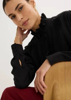 Bluse aus luftigem Crêpe|bonprix New