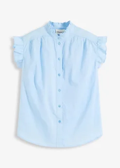 bonprix Bekleidung·Jacken & Mäntel|Blusen & Tuniken|Bluse aus reiner Baumwolle hellblau