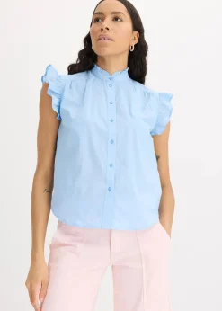 bonprix Bekleidung·Jacken & Mäntel|Blusen & Tuniken|Bluse aus reiner Baumwolle hellblau