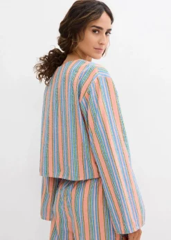 bonprix Blusen & Tuniken|Bluse aus reiner Baumwolle bunt gestreift