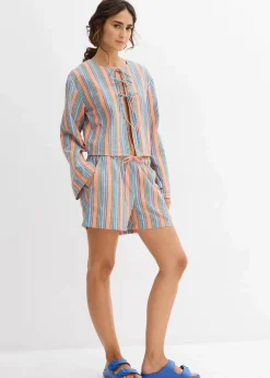 bonprix Blusen & Tuniken|Bluse aus reiner Baumwolle bunt gestreift