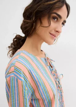 bonprix Blusen & Tuniken|Bluse aus reiner Baumwolle bunt gestreift