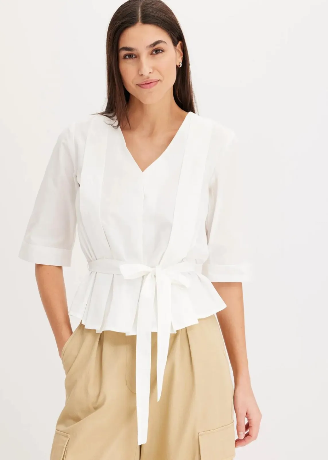 Bluse aus reiner Baumwolle|bonprix Clearance