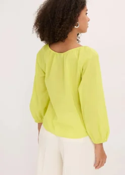 bonprix Bekleidung·Jacken & Mäntel|Blusen & Tuniken|Bluse aus reiner Bio-Baumwolle zitrusgelb