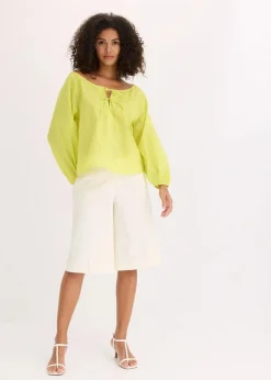 bonprix Bekleidung·Jacken & Mäntel|Blusen & Tuniken|Bluse aus reiner Bio-Baumwolle zitrusgelb
