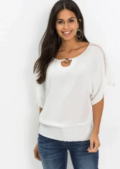 Bluse aus reiner Viskose|bonprix Outlet
