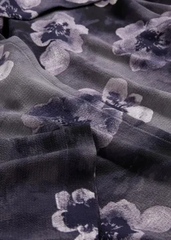 bonprix Bekleidung·Jacken & Mäntel|Blusen & Tuniken|Bluse aus strukturiertem Crêpe dunkelgrau floral