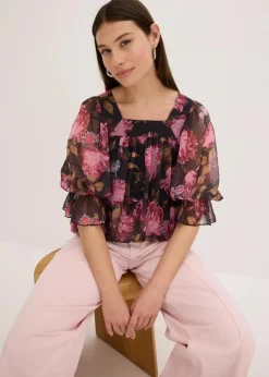 Bluse mit Ballonsaum|bonprix
