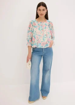 Bluse mit Ballonsaum|bonprix Online