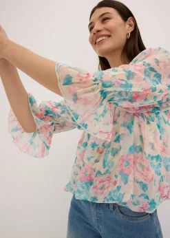 Bluse mit Ballonsaum|bonprix Online