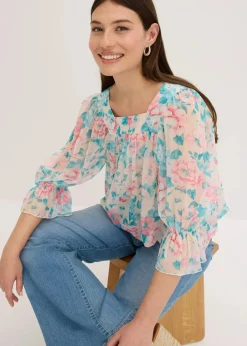 Bluse mit Ballonsaum|bonprix Online
