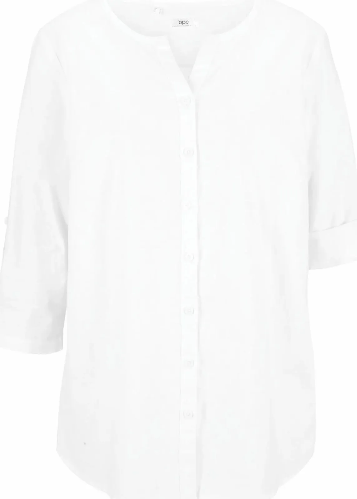 Bluse mit Leinen, 3/4 Arm|bonprix Clearance