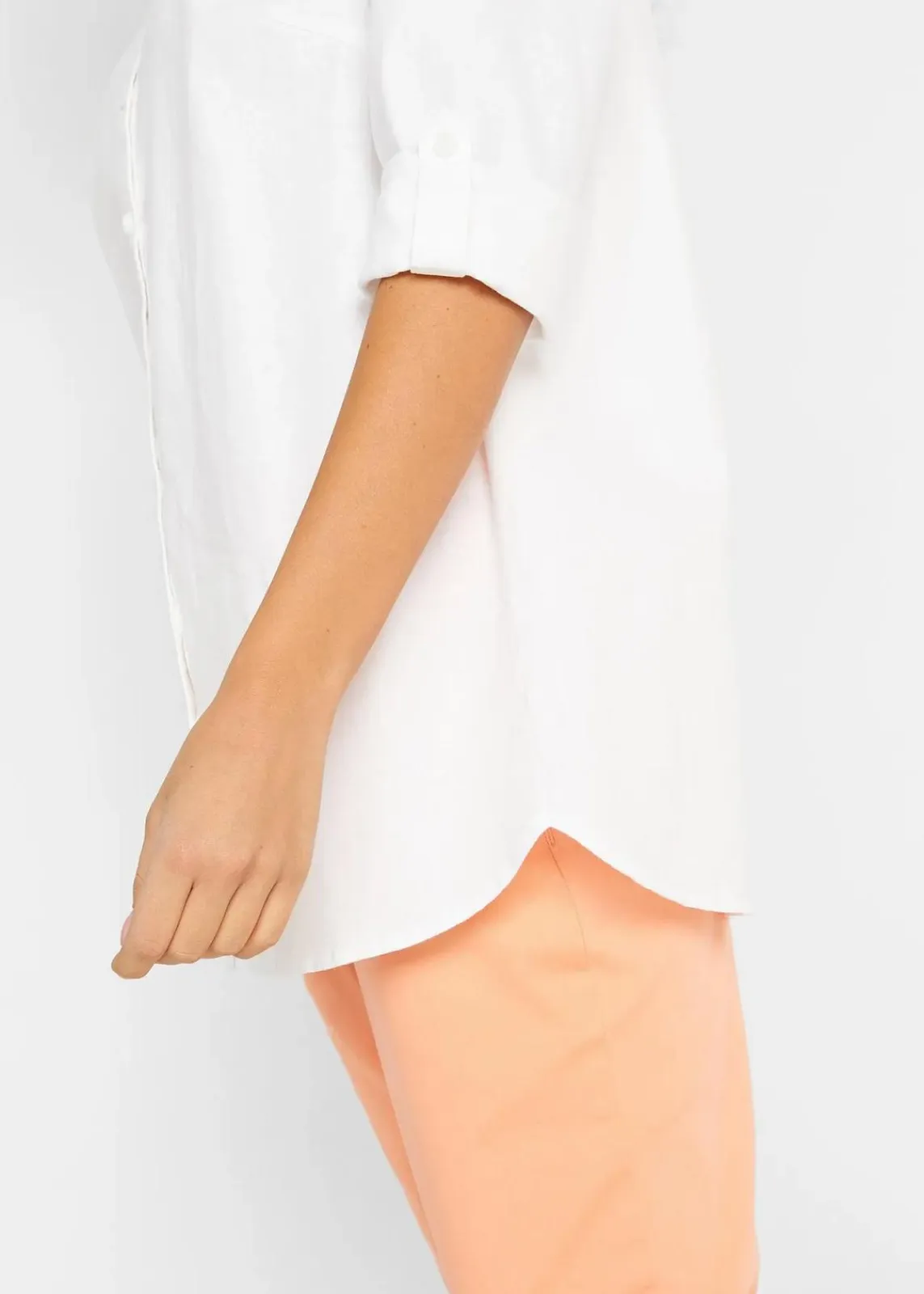 Bluse mit Leinen, 3/4 Arm|bonprix Clearance