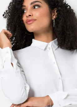 Bluse mit Perlenknopfleiste|bonprix New