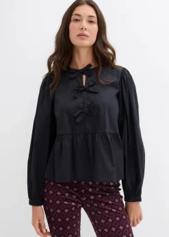 Bluse mit Schleifendetails|bonprix Outlet