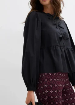 Bluse mit Schleifendetails|bonprix Outlet