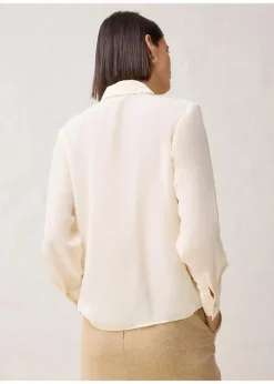 bonprix Bekleidung·Jacken & Mäntel|Premium|Bluse mit Seide naturbeige