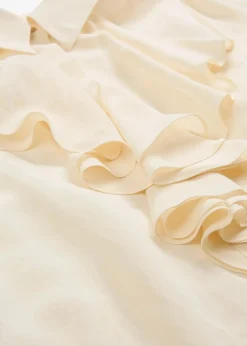 bonprix Bekleidung·Jacken & Mäntel|Premium|Bluse mit Seide naturbeige