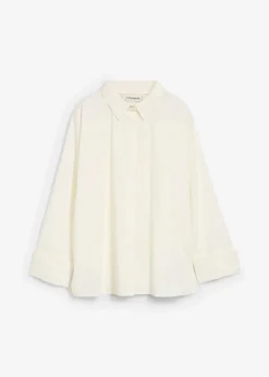 bonprix Bekleidung·Jacken & Mäntel|Blusen & Tuniken|Bluse mit Seidenanteil wollweiß