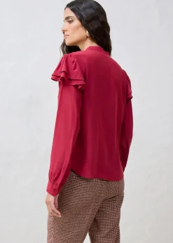 Bluse mit Seidenanteil|bonprix Sale