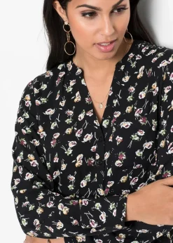 Bluse mit V-Ausschnitt|bonprix