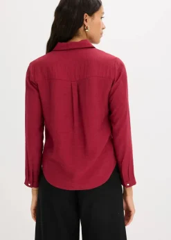 Bluse mit Wickel-Detail aus strukturiertem Material|bonprix Sale