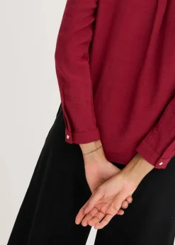 Bluse mit Wickel-Detail aus strukturiertem Material|bonprix Sale