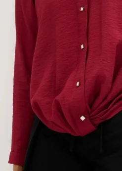 Bluse mit Wickel-Detail aus strukturiertem Material|bonprix Sale