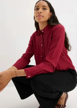 Bluse mit Wickel-Detail aus strukturiertem Material|bonprix Sale