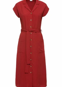 bonprix Bekleidung·Pullover & Strickjacken|Kleider|Blusenkleid rostrot