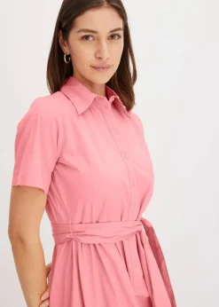 Blusenkleid aus elastischem Baumwoll-Mix|bonprix Clearance