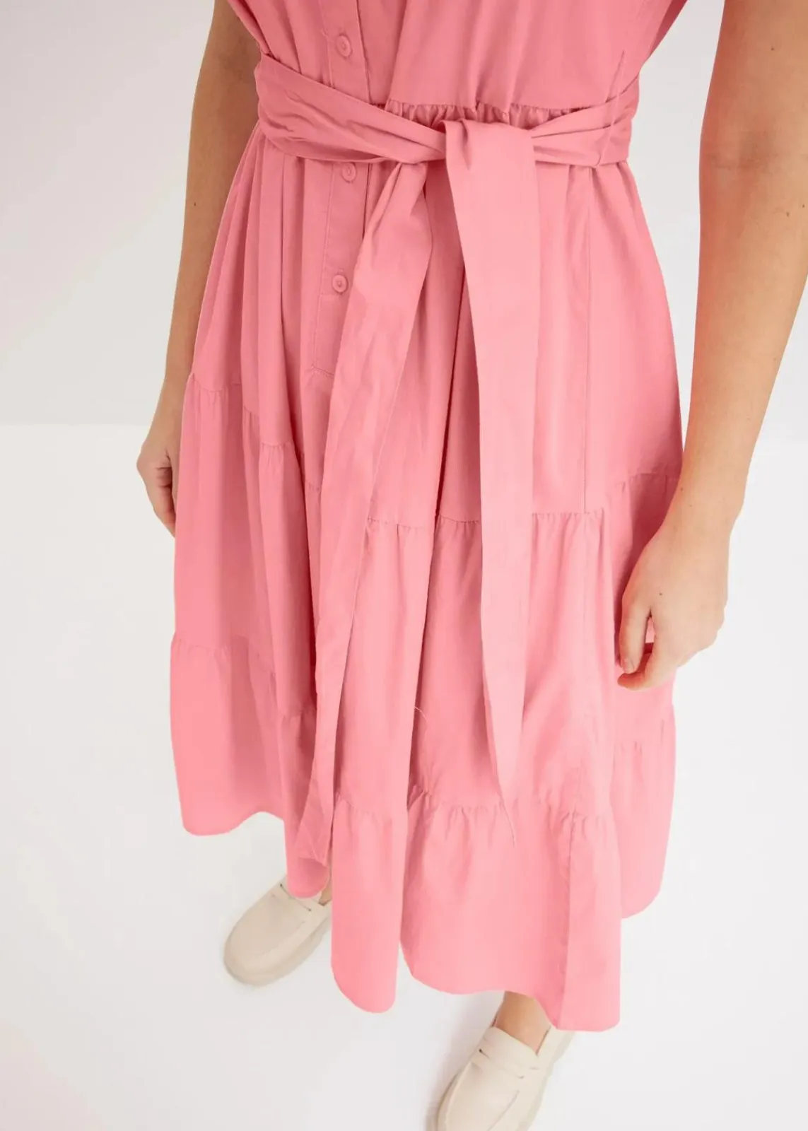 Blusenkleid aus elastischem Baumwoll-Mix|bonprix Clearance