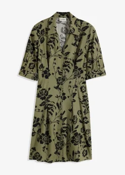 Blusenkleid aus fließender Viskose|bonprix Outlet