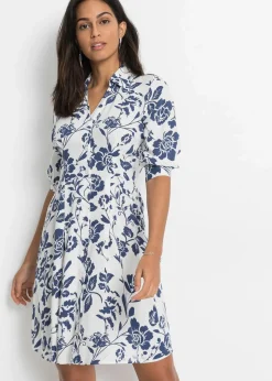 Blusenkleid aus fließender Viskose|bonprix Online