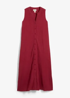 bonprix Kleider|Blusenkleid aus Musselin pflaumenrot