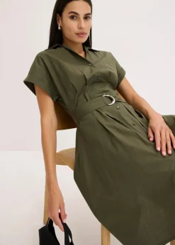 Blusenkleid aus reiner Baumwolle|bonprix Hot