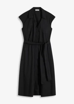 Blusenkleid mit Bindegürtel|bonprix Hot