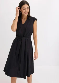 Blusenkleid mit Bindegürtel|bonprix Hot