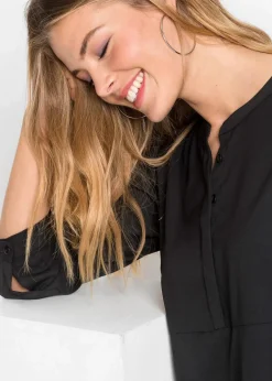 Blusenkleid mit kurzer Knopfleiste|bonprix Outlet