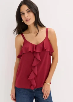 bonprix Shirts & Tops|Blusen & Tuniken|Blusentop pflaumenrot