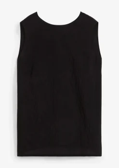 bonprix Bekleidung·Jacken & Mäntel|Zweiteiler & Sets|Blusentop aus Crinkle-Viskose-Mix schwarz