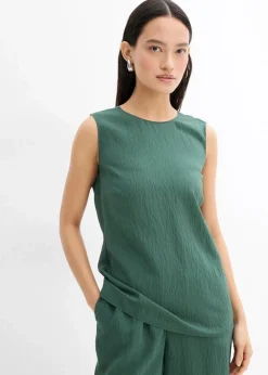 Blusentop aus Crinkle-Viskose-Mix|bonprix Online