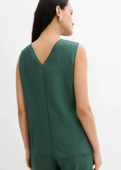 Blusentop aus Crinkle-Viskose-Mix|bonprix Online