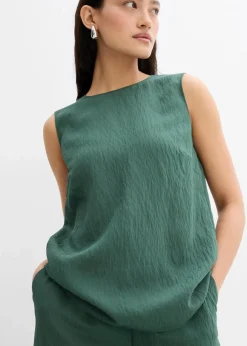 Blusentop aus Crinkle-Viskose-Mix|bonprix Online