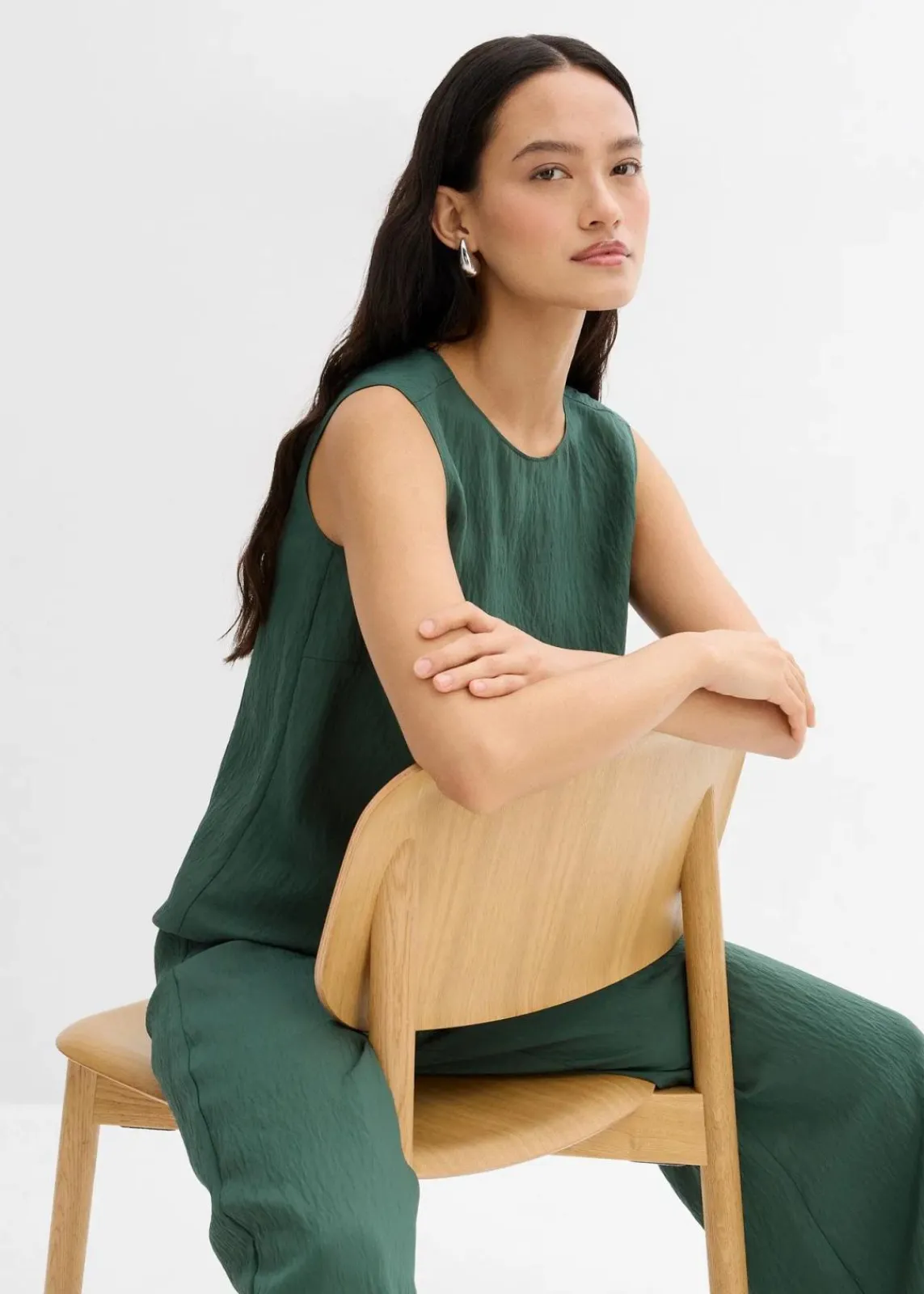 Blusentop aus Crinkle-Viskose-Mix|bonprix Online